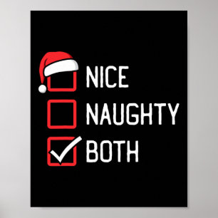 Nice Naughty List Beide Weihnachten Poster