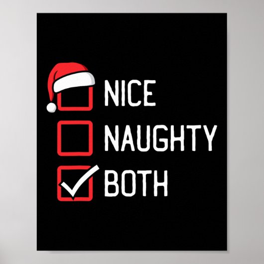 Nice Naughty List Beide Weihnachten Poster (Vorne)