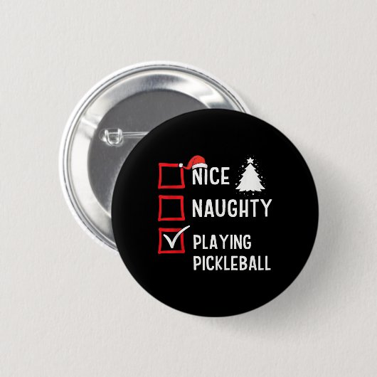 Nice Naughty List Christmas Hob1 Button (Vorne & Hinten)