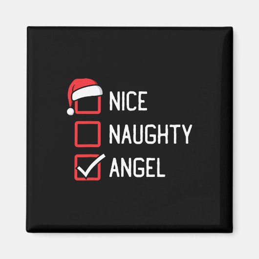 Nice Naughty List Engel Christmas 1 Magnet (Vorne)