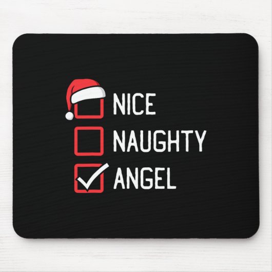 Nice Naughty List Engel Christmas 1 Mousepad (Vorne)