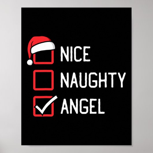 Nice Naughty List Engel Christmas 1 Poster (Vorne)