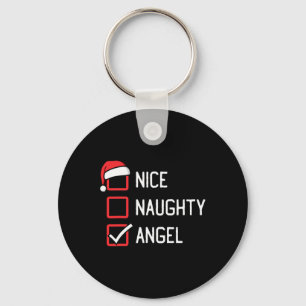 Nice Naughty List Engel Christmas 1 Schlüsselanhänger