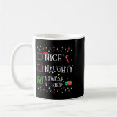 Nice Naughty List I Swear I Tried Santa Hat Christ Kaffeetasse (Links)