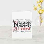 Nice Naughty List I Tried Fun Playful Christmas Pa Karte (Gelbe Blume)