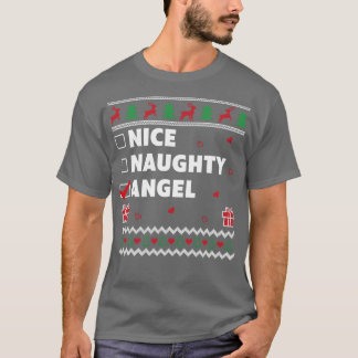 Nice Naughty List Ugge Christmas Design Engel T-Shirt