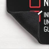 Nice Naughty List unschuldig bis nachweislich schu Mousepad (Ecke)