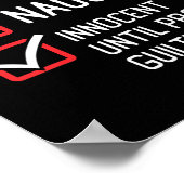 Nice Naughty List unschuldig bis nachweislich schu Poster (Ecke)