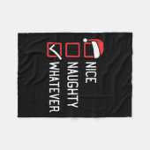 Nice Naughty List Was auch immer Weihnachten Fleecedecke (Vorderseite (Horizontal))