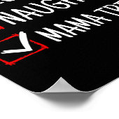 Nice Naughty Mama Tried Funny Christmas Poster (Ecke)