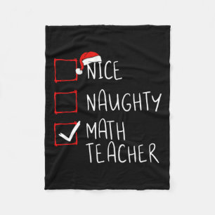 Nice Naughty Mathe Lehrer Weihnachtsliste Xmas San Fleecedecke