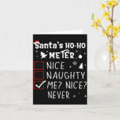 Nice Naughty Me_ Nice_ Never_ Christmas List Santa Karte (Gelbe Blume)