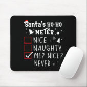Nice Naughty Me_ Nice_ Never_ Christmas List Santa Mousepad (Mit Mouse)