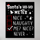 Nice Naughty Me_ Nice_ Never_ Christmas List Santa Poster (Vorne)