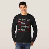 Nice Naughty Meh   Christmas List Santa Claus Xmas T-Shirt (Vorne ganz)