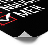 Nice Naughty Meh Weihnachtsliste Poster (Ecke)