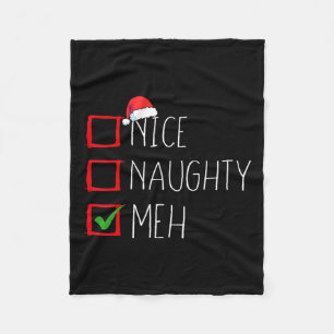 Nice Naughty Meh Weihnachtsliste Weihnachten Weihn Fleecedecke