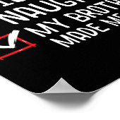 Nice Naughty mein Bruder ließ mich machen Weihnach Poster (Ecke)