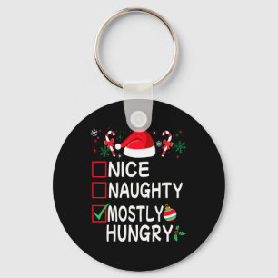 Nice Naughty meist Hunger Funny Weihnachten Liste Schlüsselanhänger