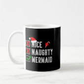 Nice Naughty Mermaid Merry Christmas Santa Claus X Kaffeetasse (Links)