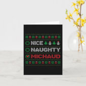 Nice Naughty MICHAUD Weihnachtsliste Ugy Karte (Gelbe Blume)