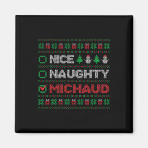 Nice Naughty MICHAUD Weihnachtsliste Ugy Magnet