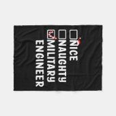 Nice Naughty Military Engineer Funny Christmas Eng Fleecedecke (Vorderseite (Horizontal))