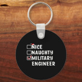 Nice Naughty Military Engineer Funny Christmas Eng Schlüsselanhänger (Vorderseite)
