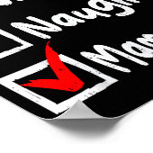 Nice Naughty Mom Tried Funny Christmas List Family Poster (Ecke)