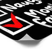 Nice Naughty Mom's Favorite Funny Christmas List F Poster (Ecke)