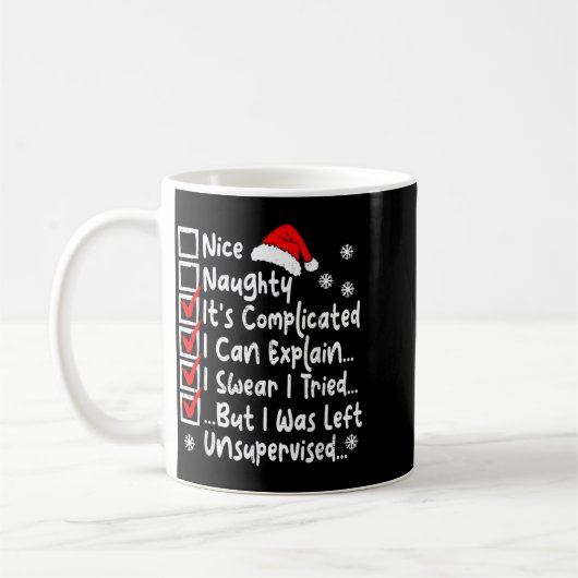 Nice Naughty Multi Checklist Funny Christmas List Kaffeetasse (Links)