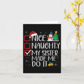 Nice Naughty my Sister ließ mich machen, Weihnacht Karte (Gelbe Blume)