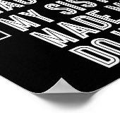 Nice Naughty My Sister Made Me Do It Merry Christm Poster (Ecke)