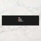 Nice Naughty My Sister Made Me Do It   Wasserflaschenetikett (Einzelnes Label)