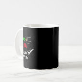 Nice Naughty Native American Santa Christmas Pyjam Kaffeetasse (Vorderseite Links)