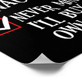 Nice Naughty Never Mind Ich kaufe mein eigenes Stu Poster (Ecke)