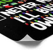 Nice Naughty Never Mind I'll Buy My Own Stuff Chri Poster (Ecke)