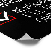 Nice Naughty Never Mind Ill Buy My Own Stuff  Poster (Ecke)