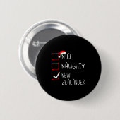 Nice Naughty New Zealander Christmas New Zealand H Button (Vorne & Hinten)