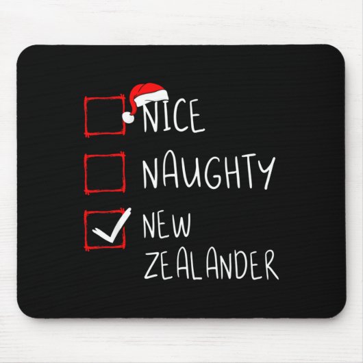 Nice Naughty New Zealander Christmas New Zealand H Mousepad (Vorne)