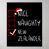 Nice Naughty New Zealander Christmas New Zealand H Poster (Vorne)