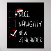 Nice Naughty New Zealander Christmas New Zealand H Poster (Vorne)