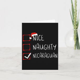 Nice Naughty Nicaraguan Weihnachten Nicaragua Heri Karte