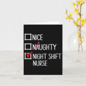 Nice Naughty Night Shift Nurse Shirt Karte (Gelbe Blume)