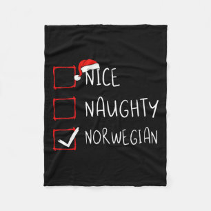 Nice Naughty Norwegian Christmas Norwegen Heritage Fleecedecke