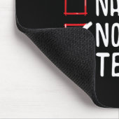 Nice Naughty not tell Christmas List Mousepad (Ecke)