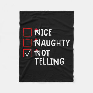 Nice Naughty not tell Niedliche Weihnachten Fleecedecke