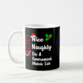 Nice Naughty On A Government Watch List Christmas  Kaffeetasse (Links)