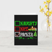 Nice Naughty Packer Weihnachtsliste Karte (Gelbe Blume)