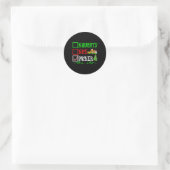 Nice Naughty Packer Weihnachtsliste Runder Aufkleber (Tasche)